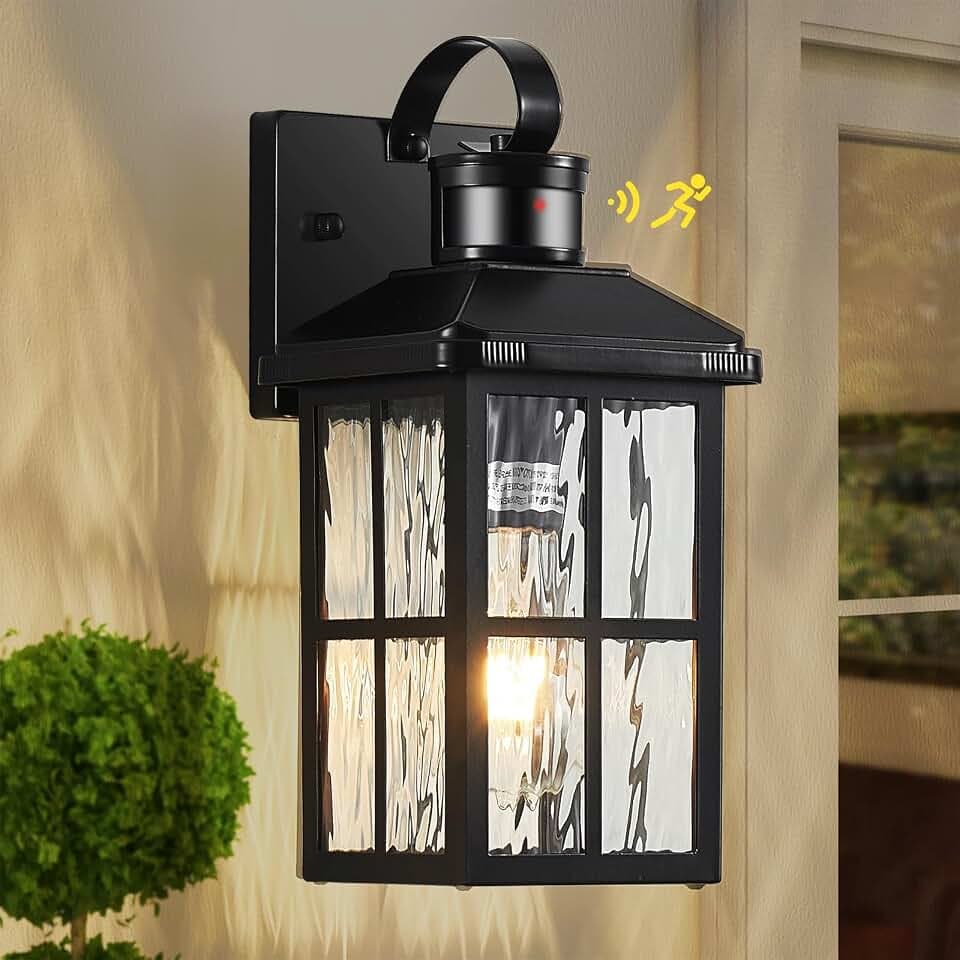Motion Sensor Porch Light Dusk to Dawn Outdoor Wall Light
