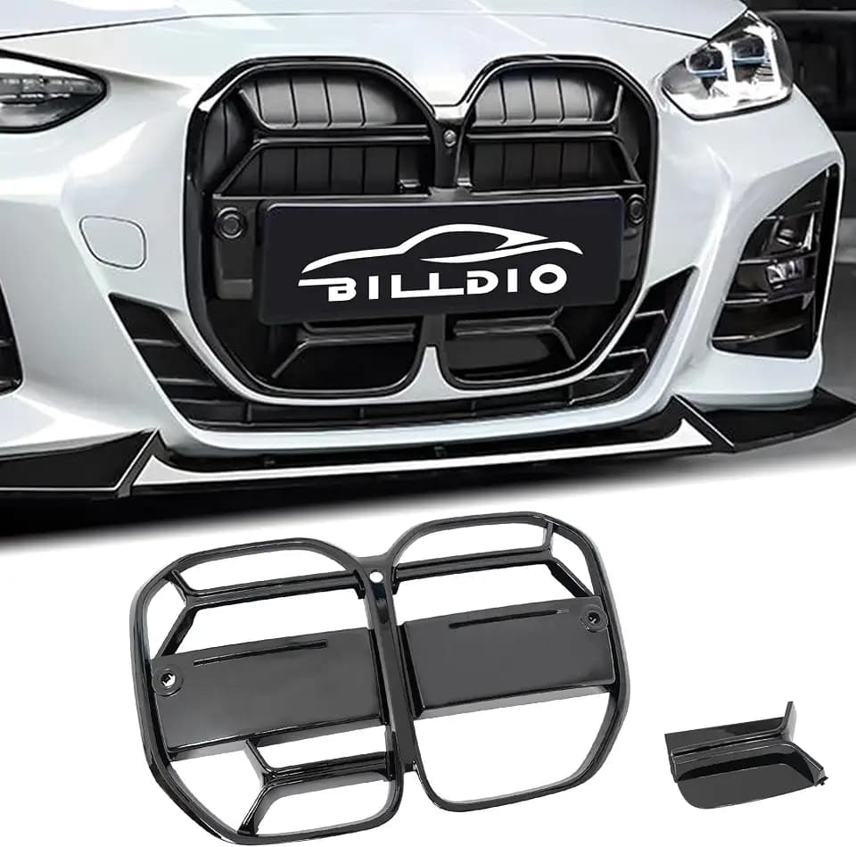 G22 Grille - Front Kidney Grille ABS Single Slats Gloss Black