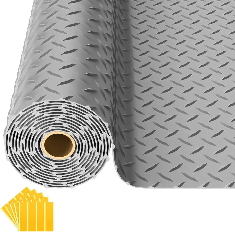 10x20 FT Garage Floor Mat, 2.8mm Thickened Diamond Plate