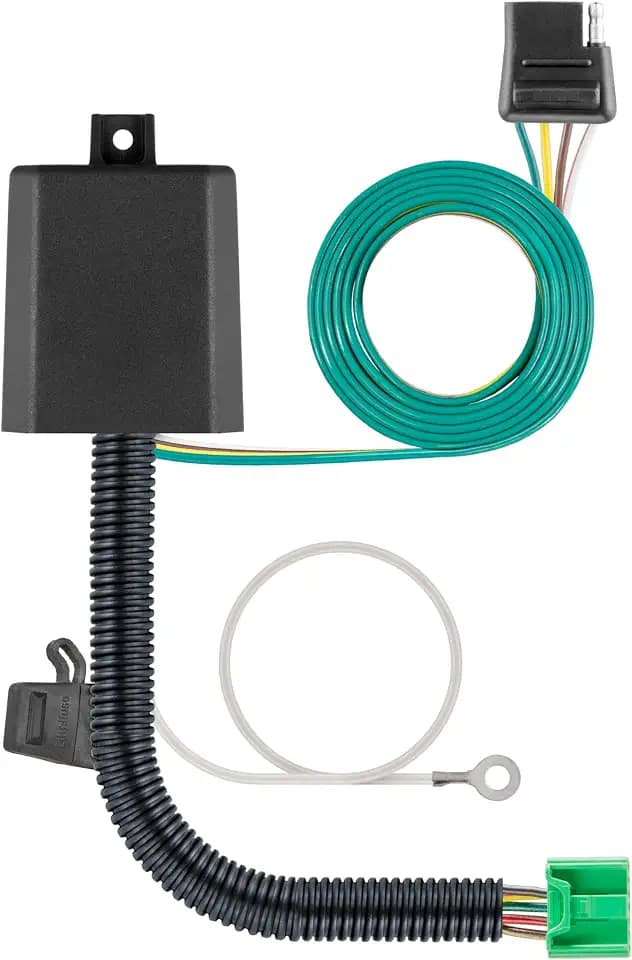 CURT 56519 Vehicle-Side Custom 4-Pin Trailer Wiring Harness, Compatible with Select Pilot