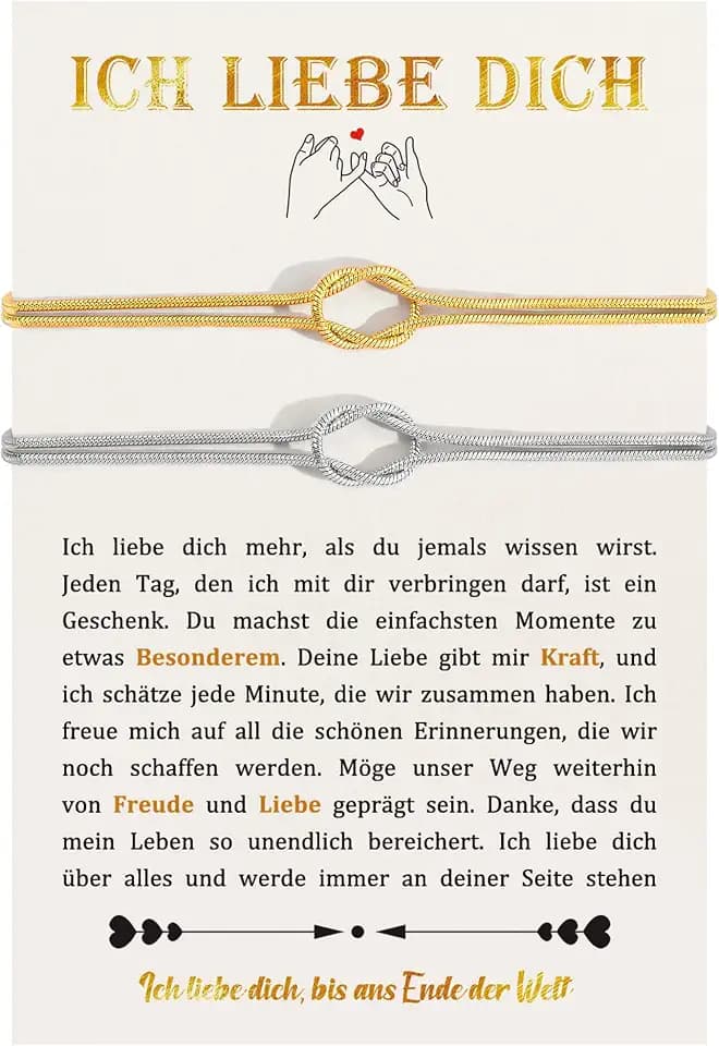 CheersLife Partner Geschenke für Beide Pärchen, Freundschaftsarmbänder