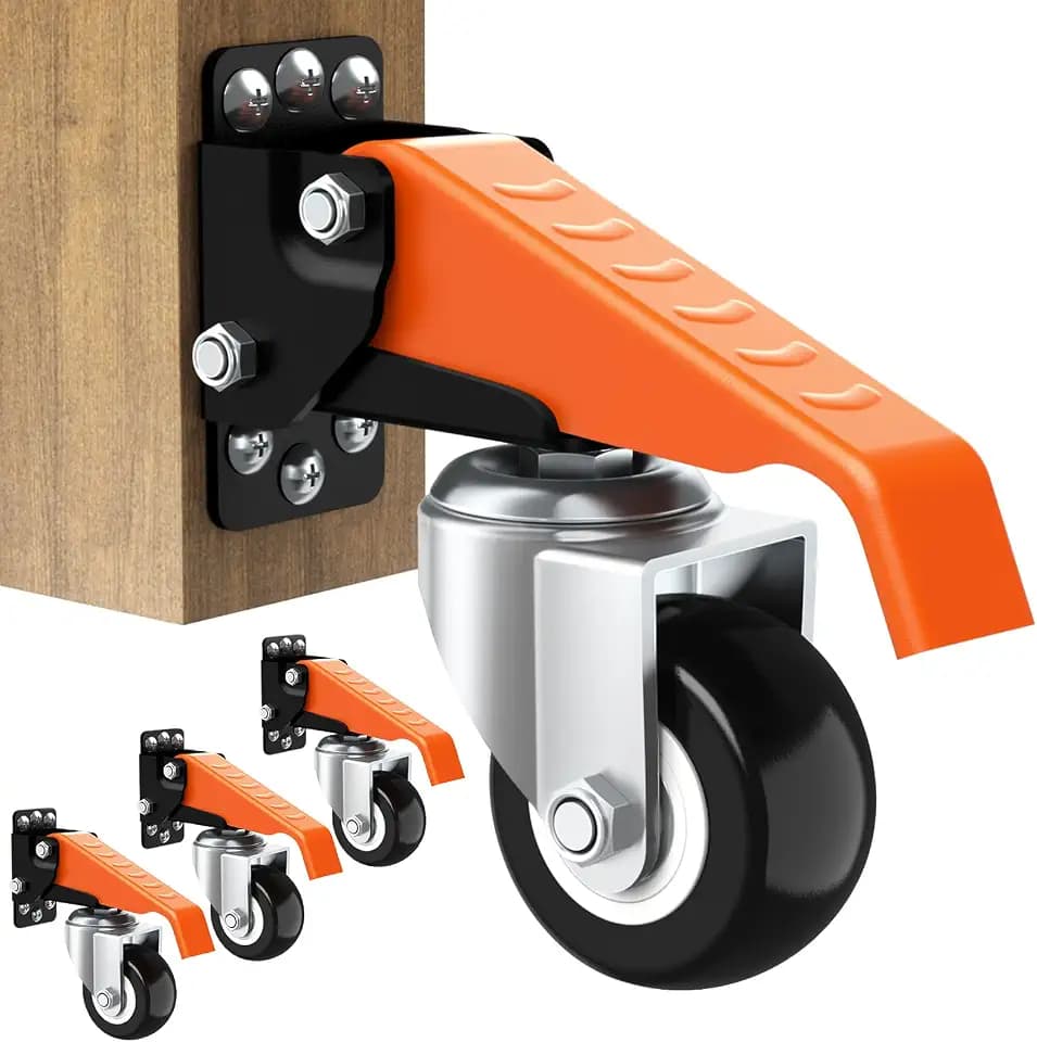 Ronlap Schwerlastrollen Lenkrollen Transportrollen Laufrolle für Werkbank 300KG 63,5mm, 4 Stück Werkbank Caster Kit