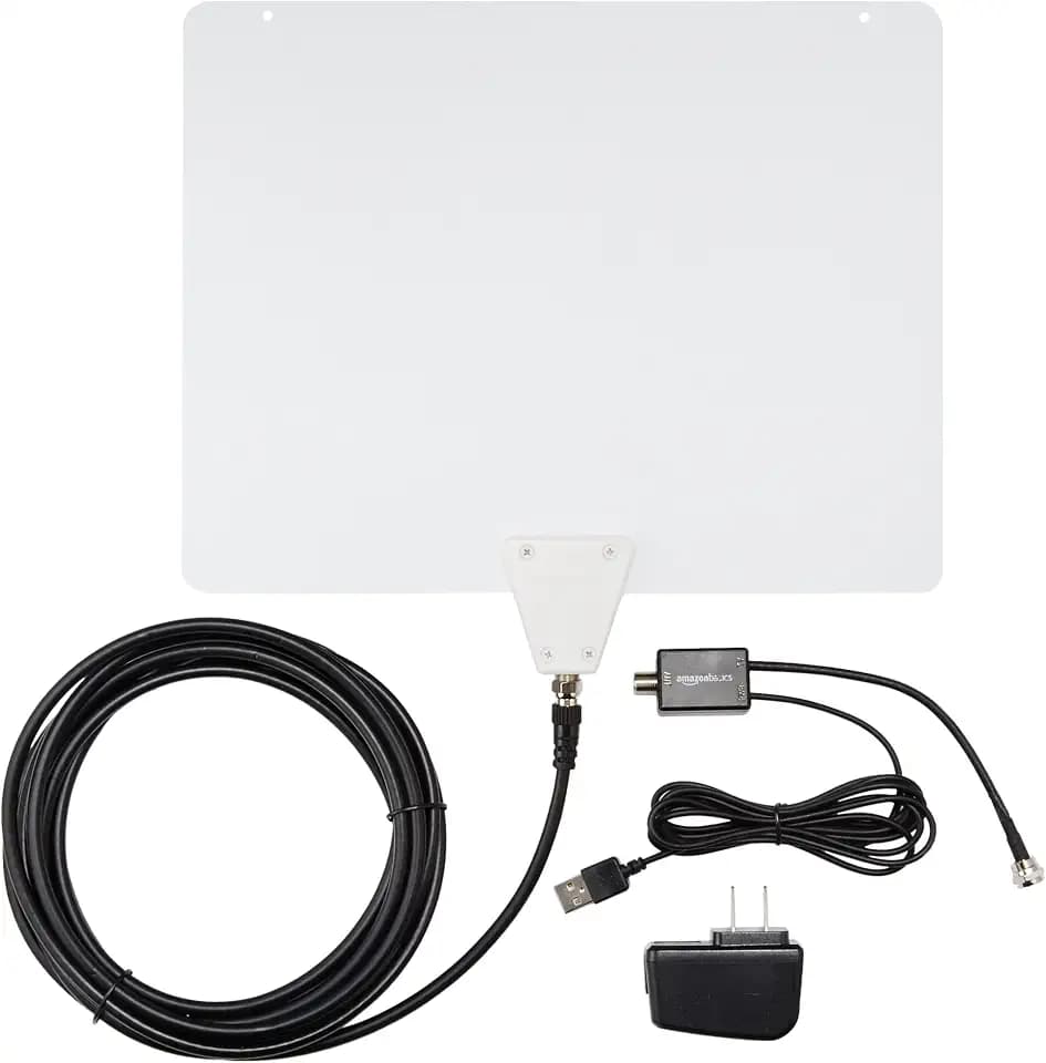 Amazon Basics Ultra Thin Indoor TV Antenna - 50 Mile Range