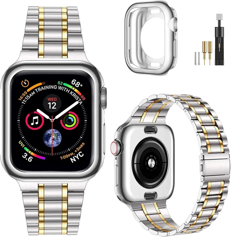 MioHHR Solid Stainless Steel Bands for Apple Watch 42mm (Series 11 10)