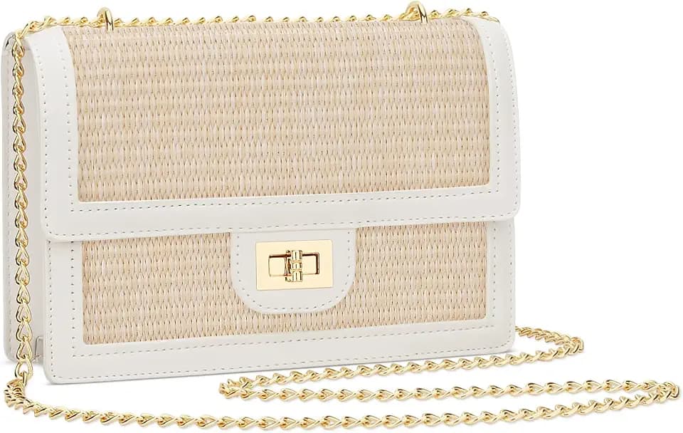 KKXIU Women Small Straw Beach Purse Summer Shoulder Bags Crossbody Bag
