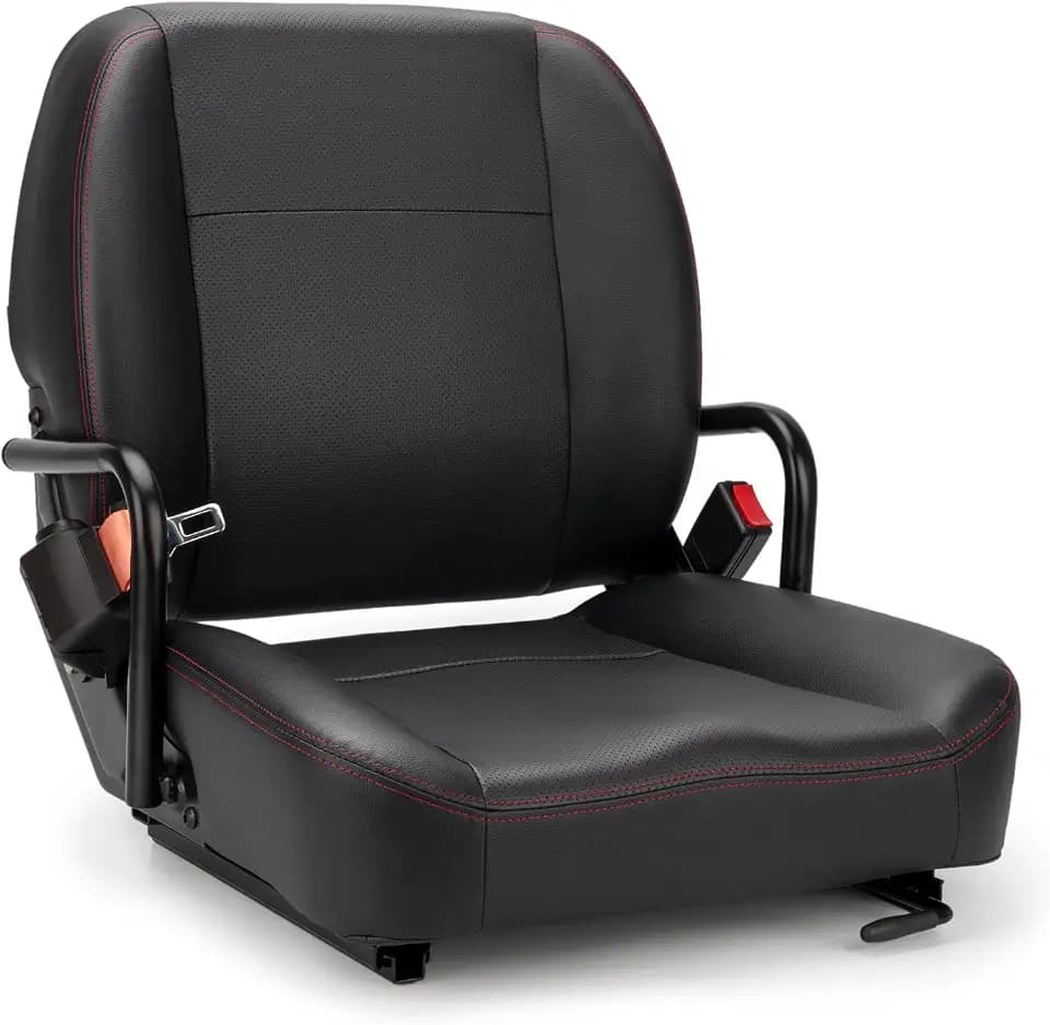 SEATIN Universal Forklift Seat, Tractor Seat with Micro Switch, Safety Belt