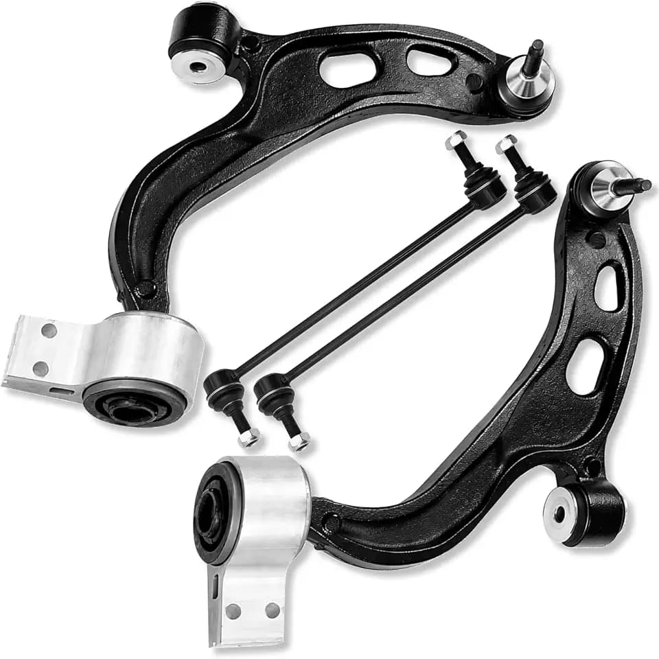 4Pcs Suspension Kit Assembly Fit For Ford 2010-2012 FLEX/TAURUS, for LINCOLN 2010-2012 MKS/MKT, 2 Front Lower Control Arm and Ball Joint- MS401121 MS401122, 2 Sway Bar End Link-K750388 K750389
