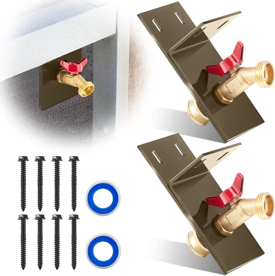 LEIFIDE 2 Set Hose Bib Faucet Extender Garden Spigot Kit, Bronze