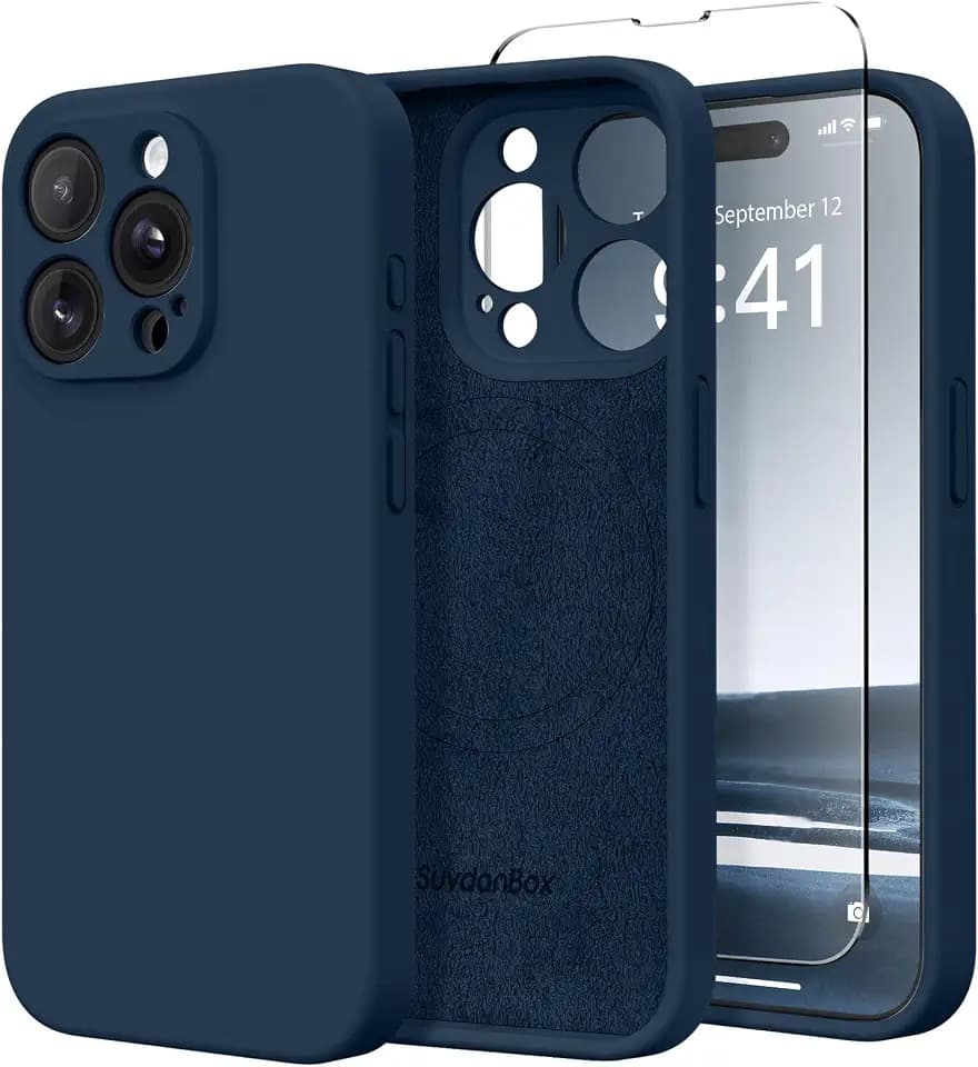 Magnetic for iPhone 15 Pro Max Case Silicone Cobalt Blue