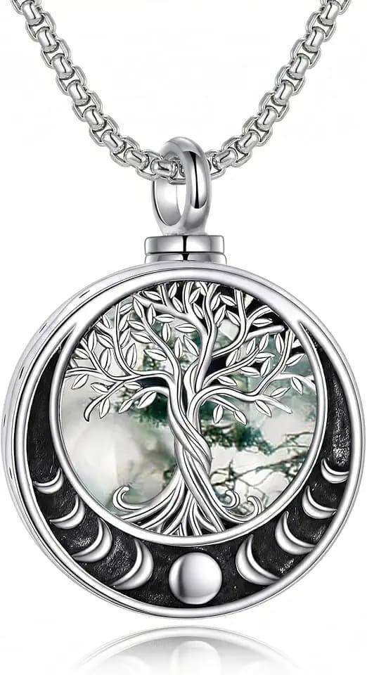ONEFINITY Urn Necklace for Ashes Memorial Pendant That Holds Ashes Cremation Jewelry Gifts for Women Men