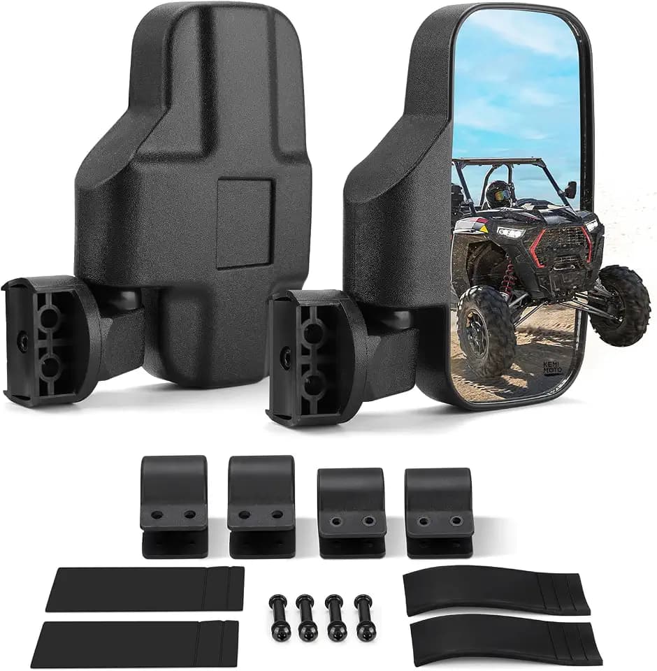 KEMIMOTO UTV Mirrors UTV Side Mirrors Fits 1.6 inch to 2 inch Roll Cage