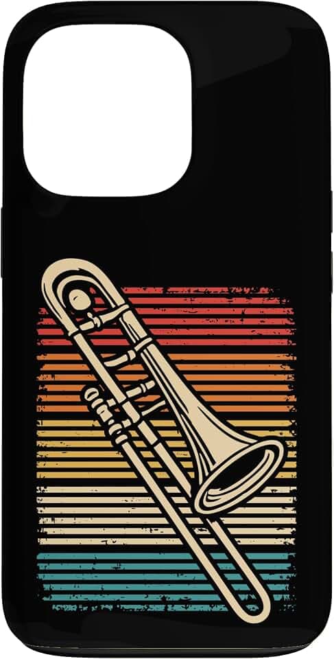 Trombone Player Marching Band Retro Jazz Trombone Case for iPhone 13 Pro