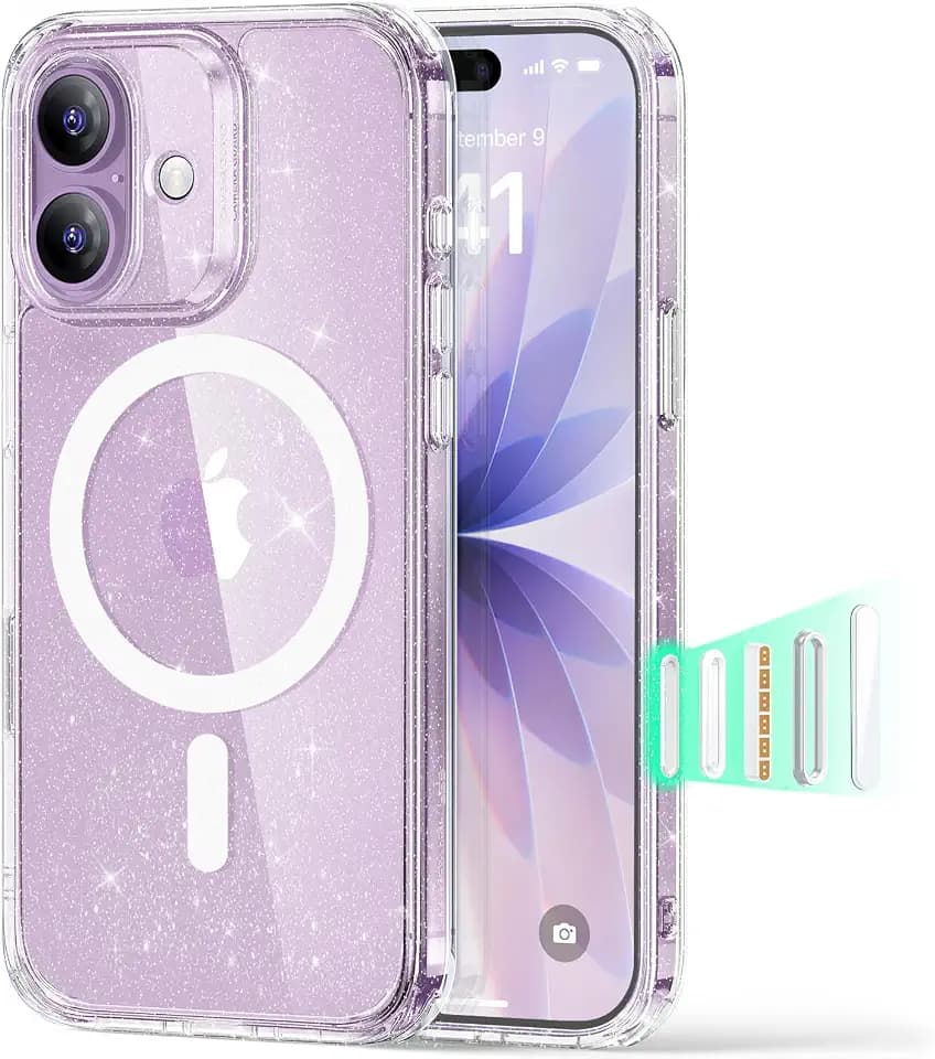 ESR Classic Hybrid for iPhone 17 Case, Clear Shimmer