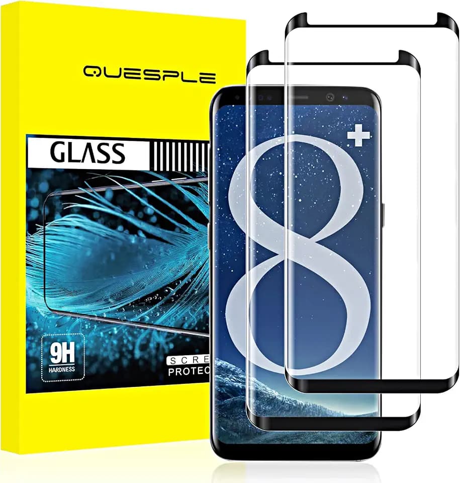 [2 Stück] Panzerglas Schutzfolie für Samsung Galaxy S8 Plus, Anti-Kratzen, Ultra-klar, Anti-Bläschen, 3D-Vollständige Abdeckung Gehärtetem Glas Displayschutzfolie für Galaxy S8 Plus