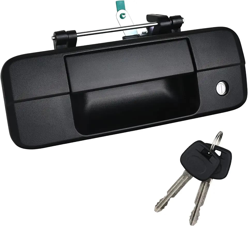 Osompar Exterior Tailgate Handle with Key Lock Cylinder for Toyota Tundra 2007-2013 Replaces 69090-0C040 690900C040 81213 Liftgate Latch Handle Assembly