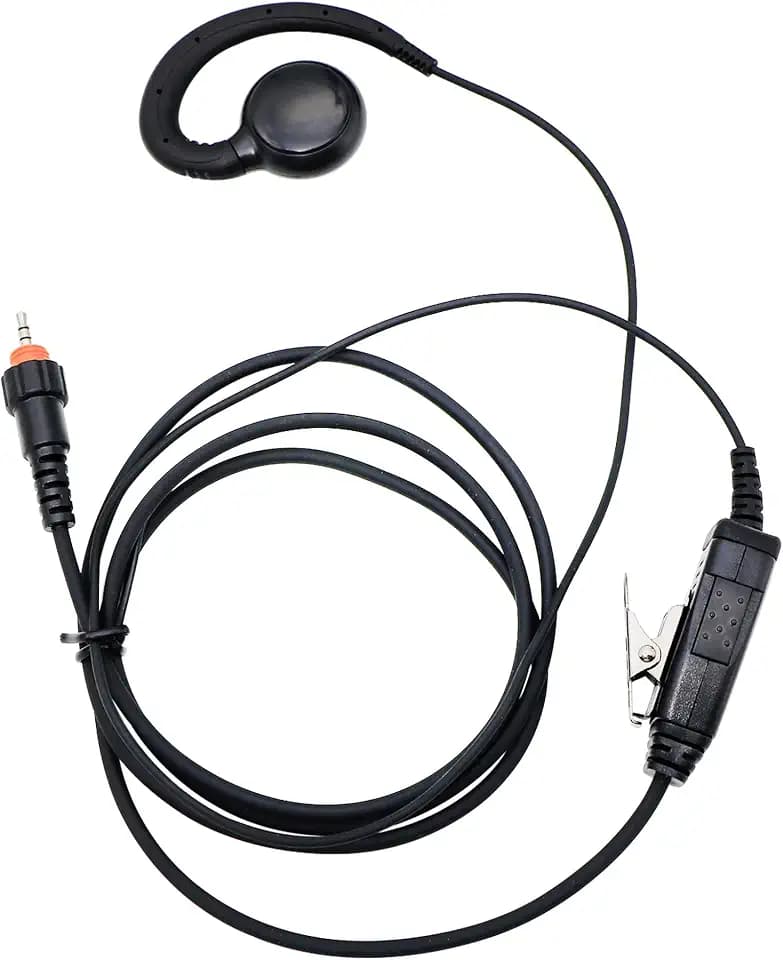Walkie Talkie Headset with Mic, 1-Pin C-Shape Earpiece for Motorola Radios