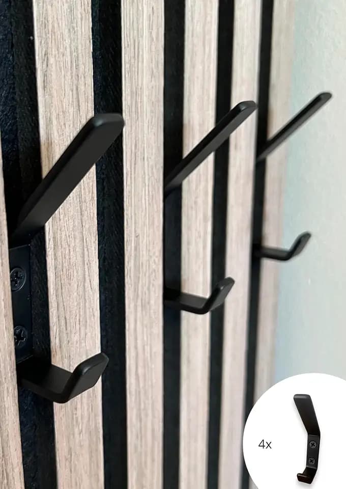 Akustische Paneele 10mm Wandpaneele Doppelt Kleiderhaken für Acpanels Wandpaneel Schraubbefestigung (4)
