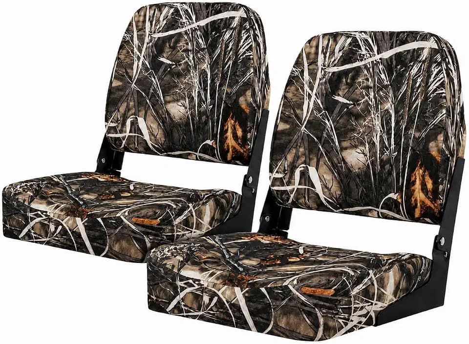 MSC Fishing Folding Boat Seats,One Pair Pack (S101 Camo)