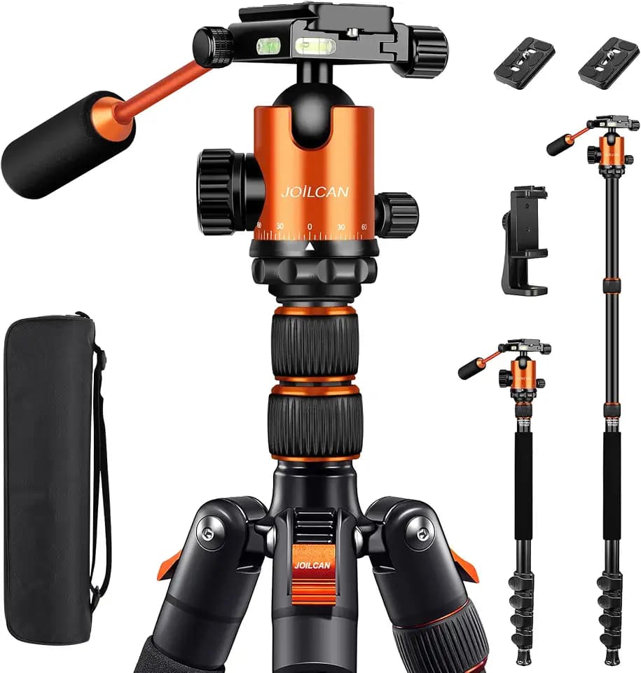 83" Camera Tripod, Aluminum Tripod Monopod for DSLR Phone