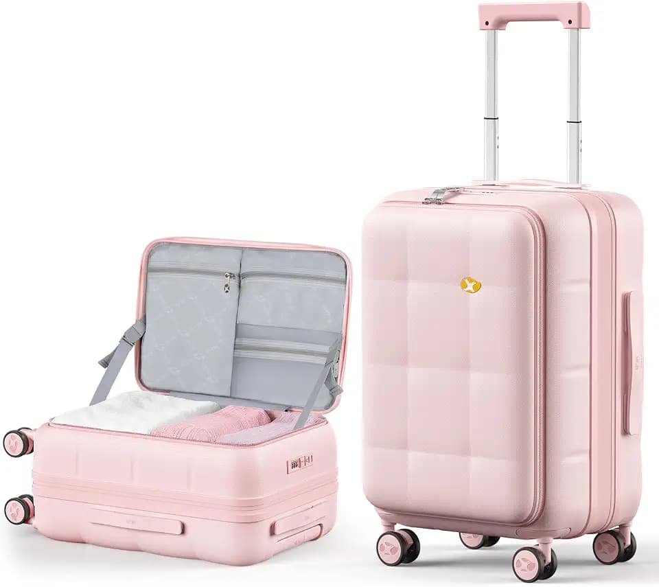 MGB Carry On Luggage with TSA Lock, 20 Inch PC Hardside Suitcase, Top Opening Aluminum Frame Carryon Luggage 22x14x9 Airline Approved Suitcases for Travel