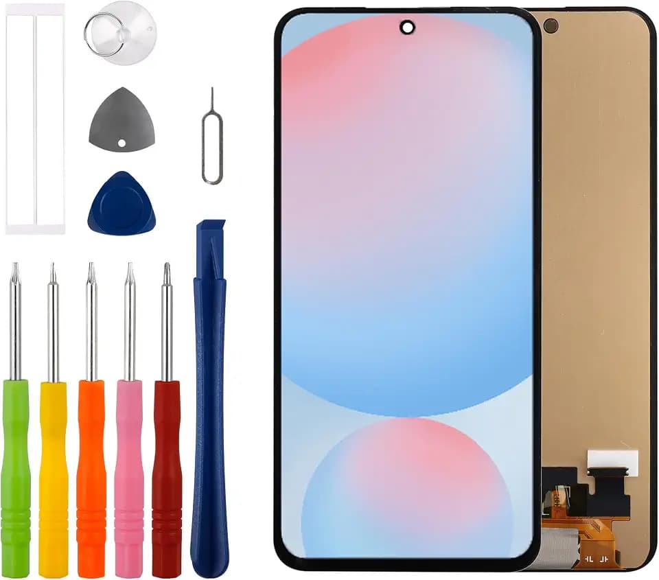 Duotipa Neu 6.7" OLED Display Kompatibel mit Samsung Galaxy S24 FE SM-S721B,SM-S721U LCD Display Touchscreen Digitizer Montage mit Reparatur Tools Kit,mit Fingerprint