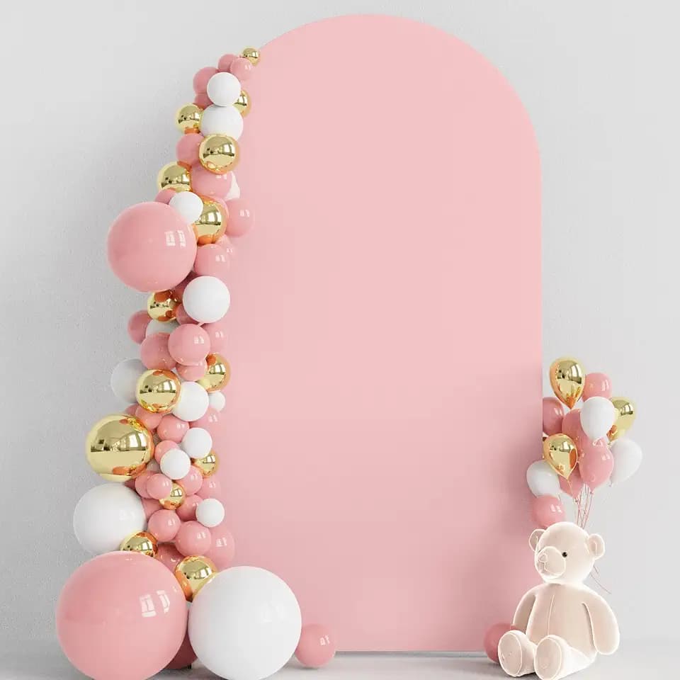 Wokceer 7.2FT Arch Backdrop Cover Blush Pink Arch Covers Strethy Backdrop