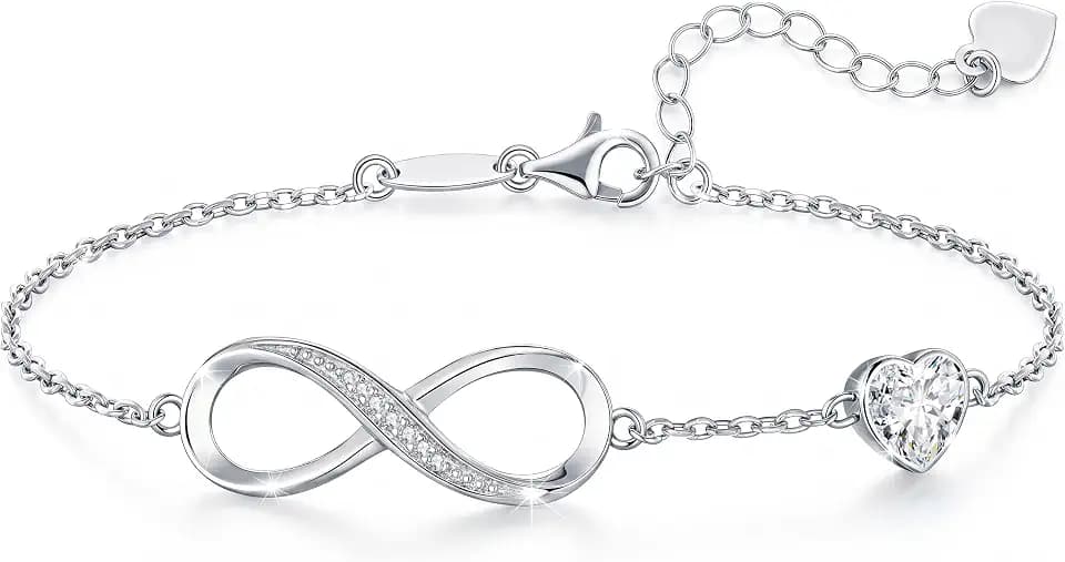 LOUISA SECRET Infinity Armband Damen mit Geburtsstein, Geschenk für Frauen