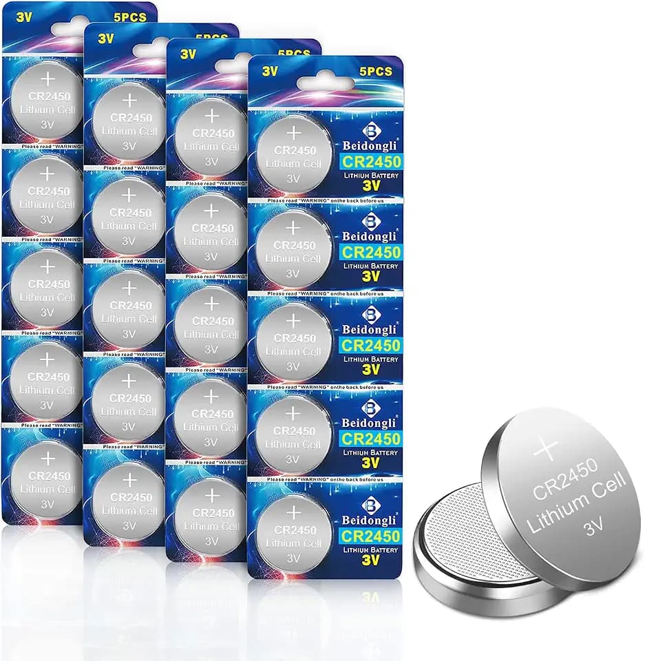 CR2450 3V Lithium Knopfzellen CR 2450 Batterien 20 Stück【5 Jahre LagerGarantie】
