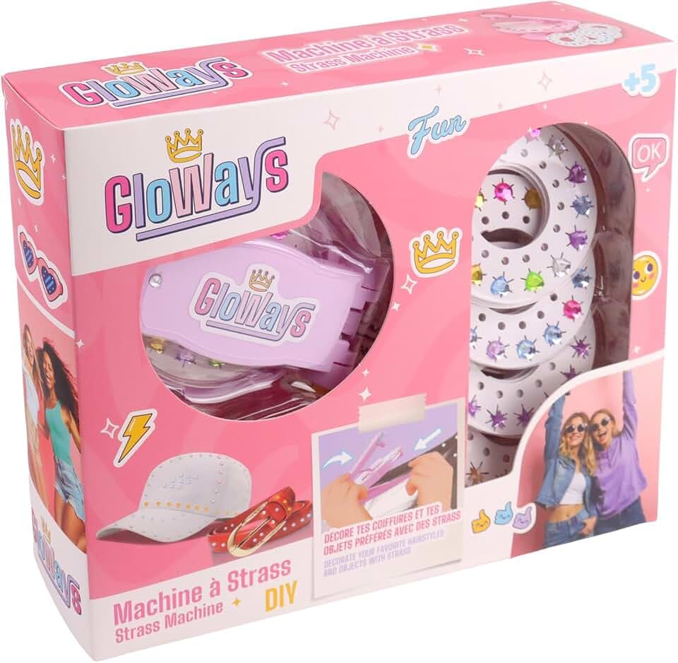 GLOWAYS - Strass Machine - Fashion Beauty - 101243 - Rose - Kunststoff - Kinderspiel - Diamanten - Mode - Do It Yourself - DIY - Ab 5 Jahren