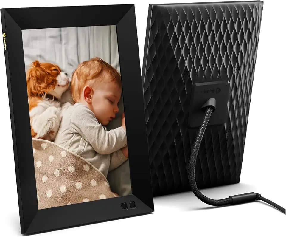 Nixplay Smart Digital Picture Frame I 10.1 inch I WiFi I Black I Shared Family Playlists I Mobile App, Email I Preload Content for a Gifted Frame