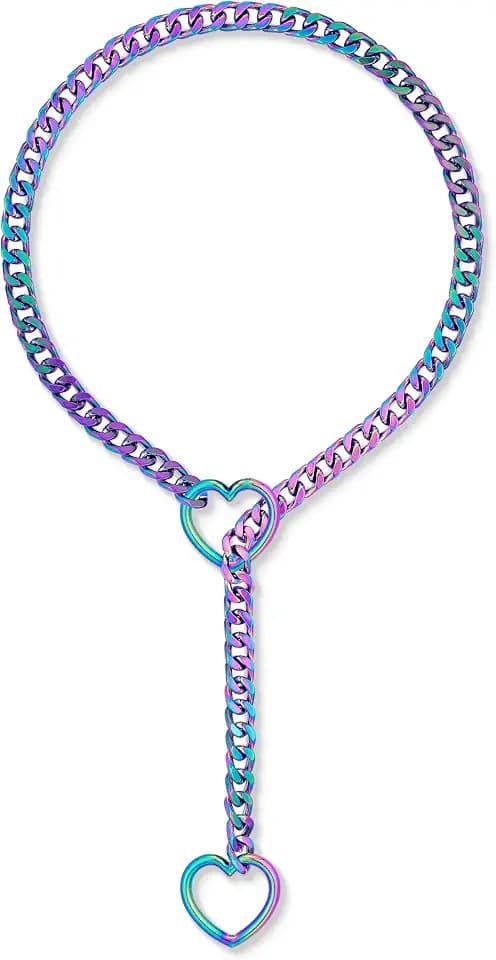 Heart O-ring Slip Chain Necklace For Women, Adjustable