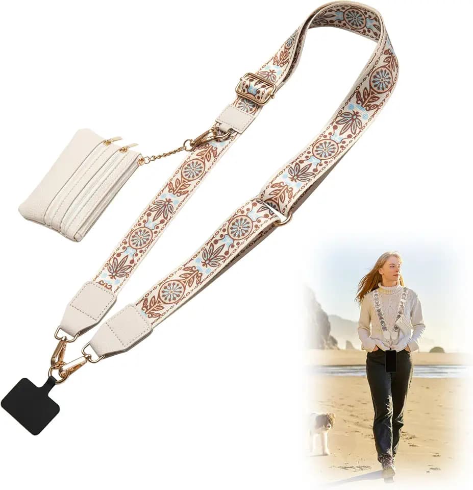 Cell Phone Lanyard Crossbody with Wallet, Versatile Clip and Go Phone Strap