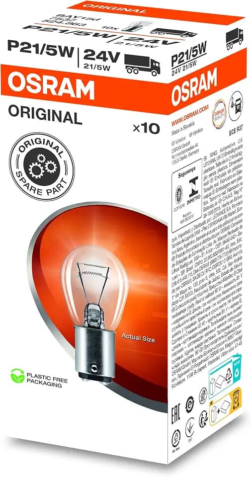 Osram Lampe 24V 21/5W BAY15D Weiss 4050300838038
