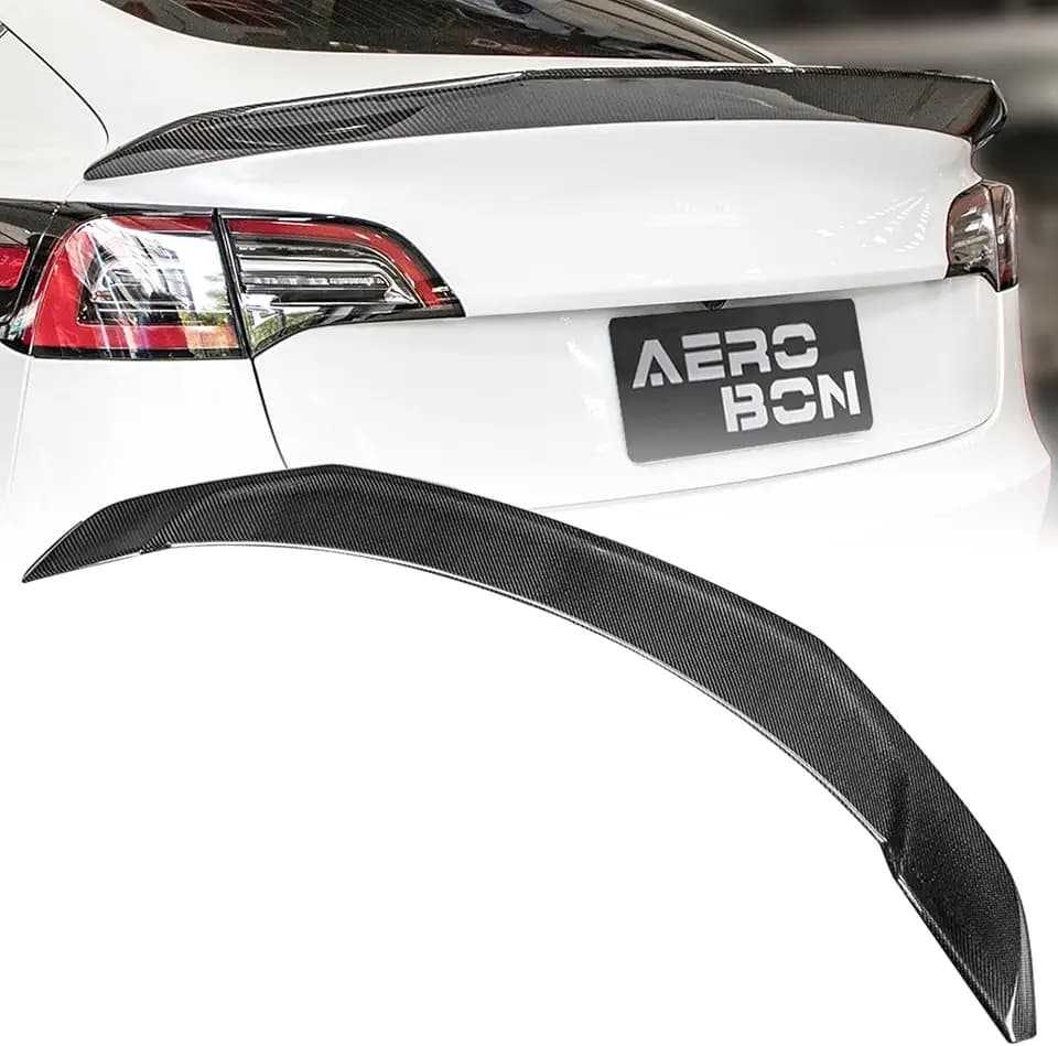Real Carbon Fiber Trunk Spoiler for 2017-2023 All Tesla Model 3