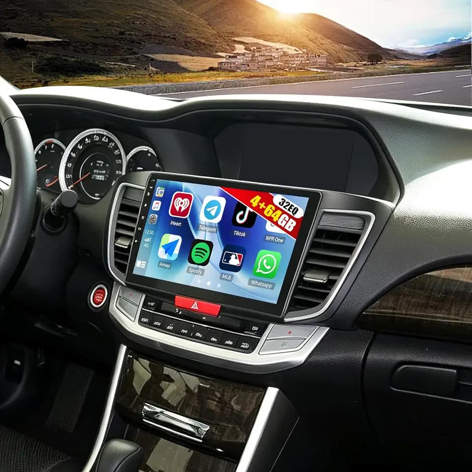 4G+64G Car Radio for Honda Accord 9th 2016-2017 (With Full OEM Screen) with Wireless CarPlay Android Auto Android 15 Car Stereo with 10" 1280*720 Touchscreen, Bluetooth 5.0, 32EQ, GPS, Backup Camera