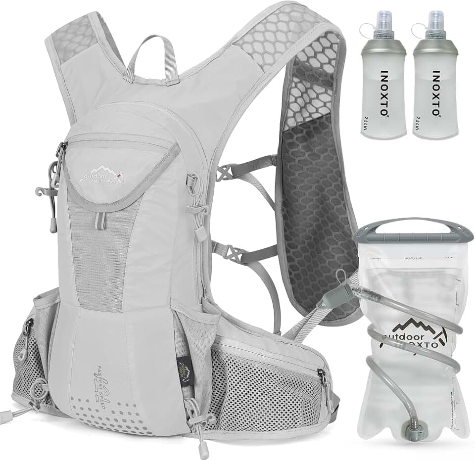 IX INOXTO Hydration Pack Backpack, Lightweight Water Backpack with 2L Hydration Bladder Daypack for Men Women,Running Hydration Vest for Trail Running Hiking Cycling Race Climbing