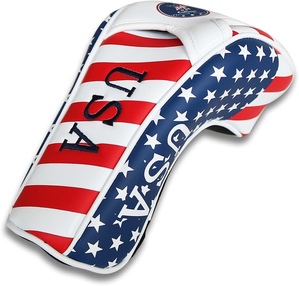 CRAFTSMAN GOLF Stars and Stripes Flag Headcover Head Cover for Scotty Cameron Taylormade Odyssey Driver Fairway Wood Hybrid