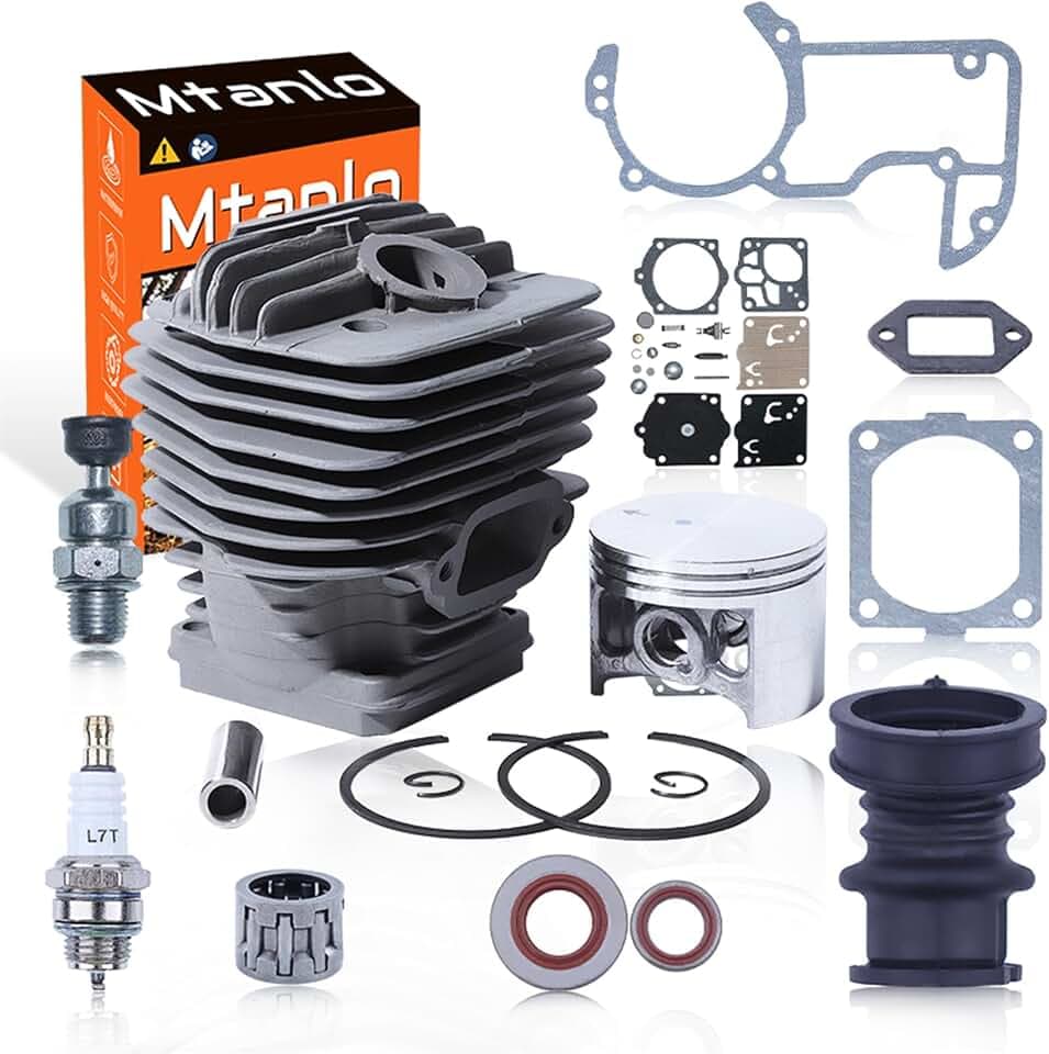56 mm große Bohrung Zylinder Kolbendichtungssatz für Stihl MS660 066 MS640 MS650 064 Kettensägen-Ersatzteile, Nikasil-beschichtet