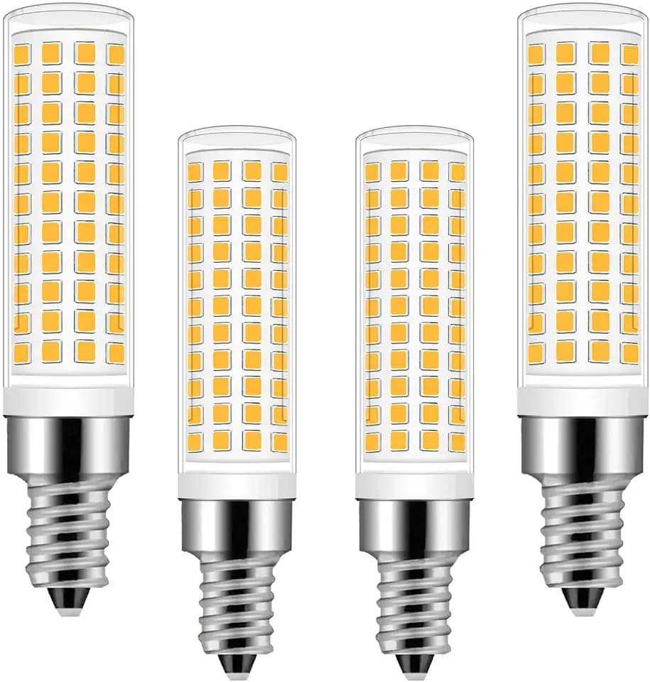 E12 Led Candelabra 75W 80W 90W Halogen Equivalent Light Bulb 10W Chandelier Bulbs Warm White 3000K Pack of 4