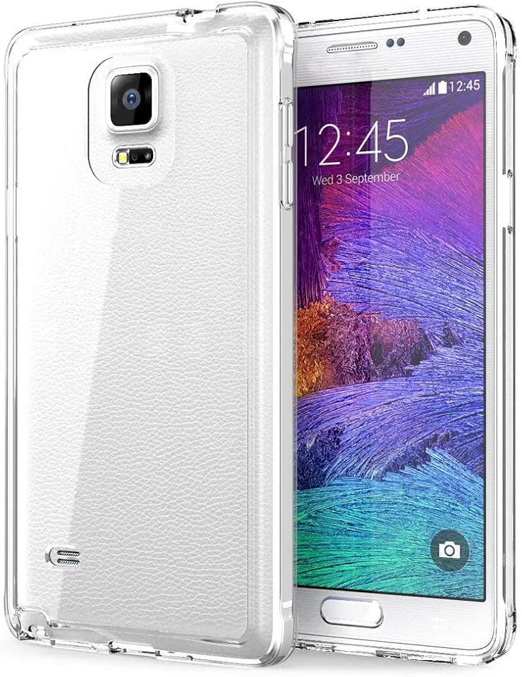 ivoler Hülle Case Kompatibel für Samsung Galaxy Note 4, Premium Transparent Klare Tasche Schutzhülle Weiche TPU Silikon Gel Handyhülle Schmaler Cover