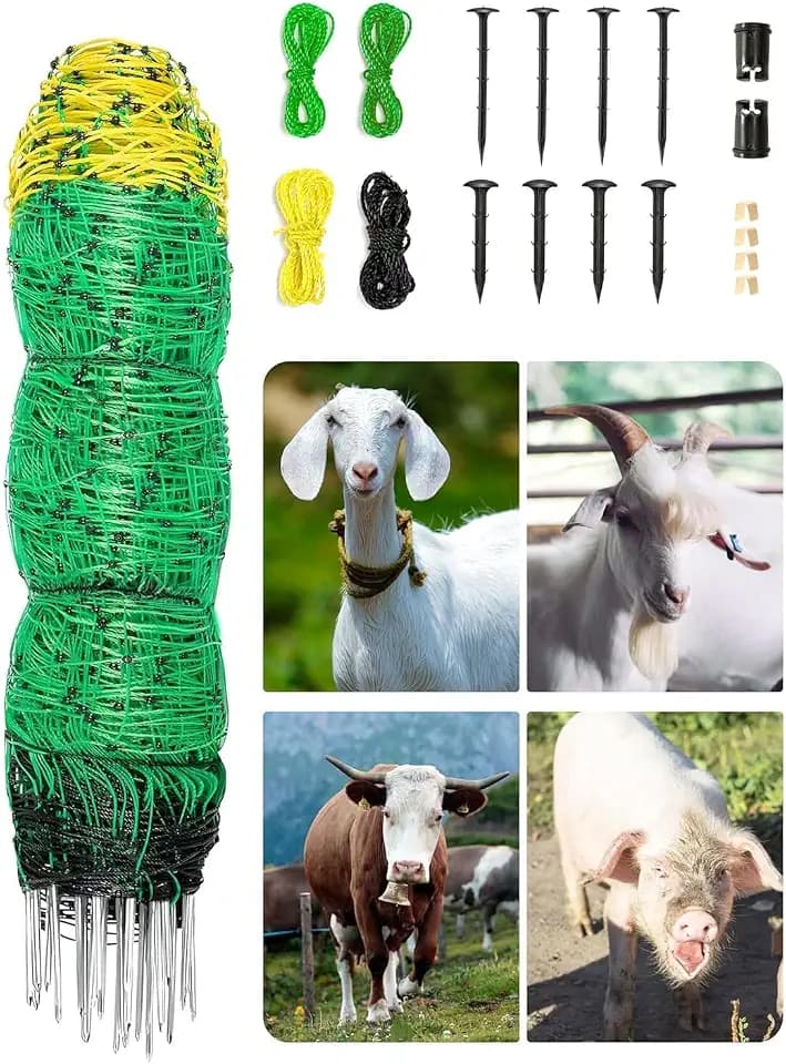 Electric Fence Netting 42.5" x 164' Electric Netting Fence PE Portable Electric Netting