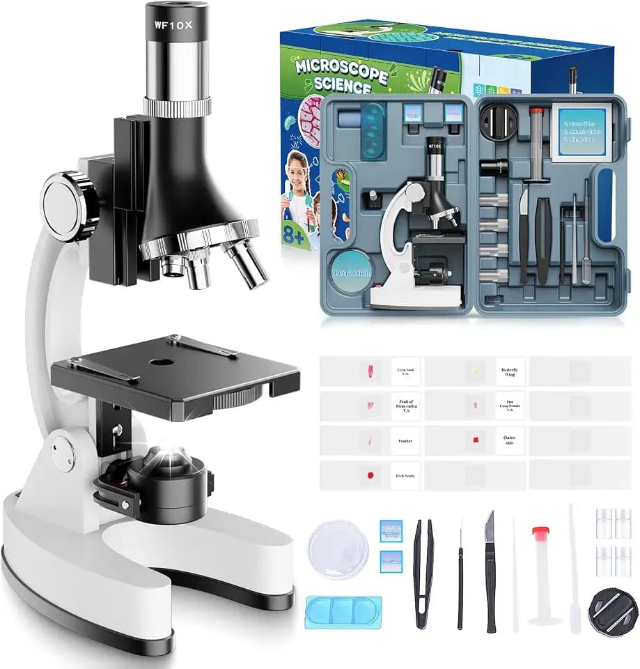 100X-1200X Kids Microscope Kit for Children: Compound Microscope for Kid