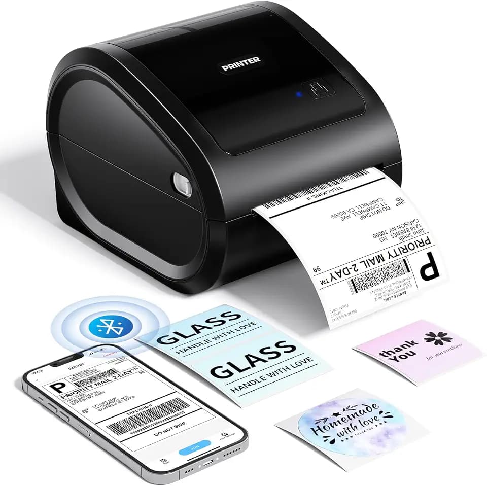Phomemo Versandetiketten Drucker 4x6,Bluetooth Etikettendrucker DHL, D520BT
