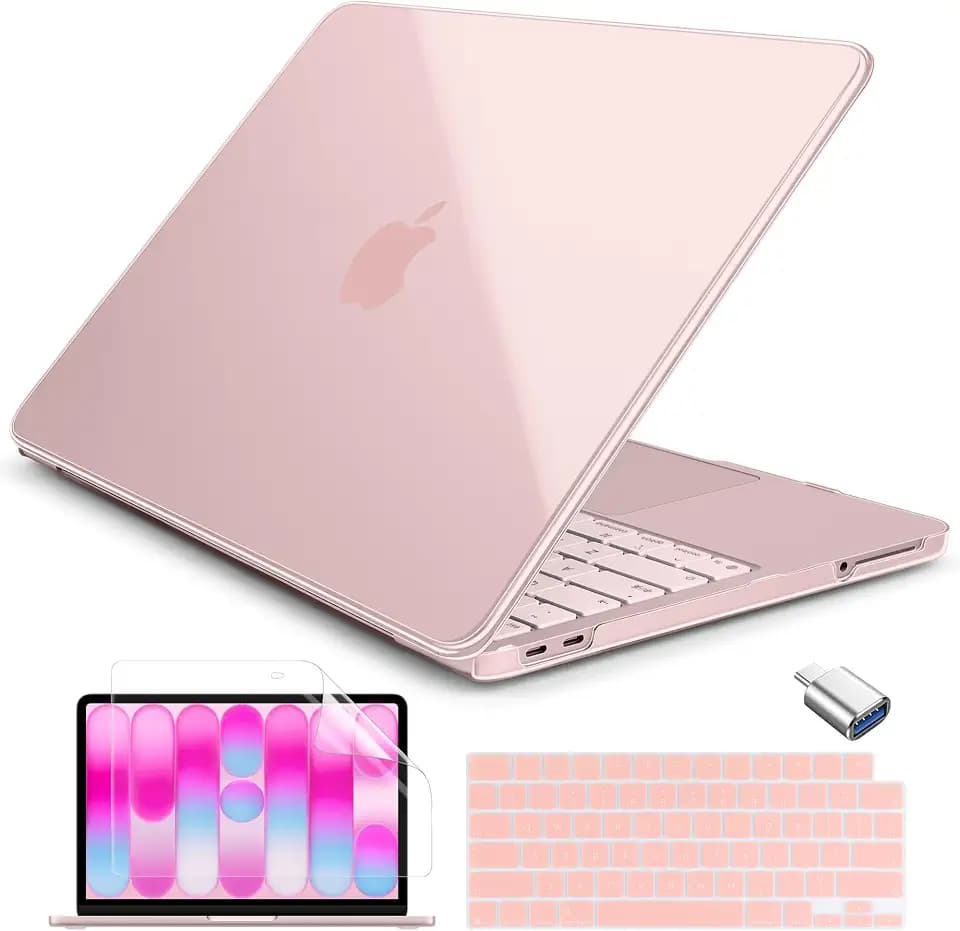 Batianda CrystalAir Case for MacBook Neo 13 Inch 2026, Crystal Blush