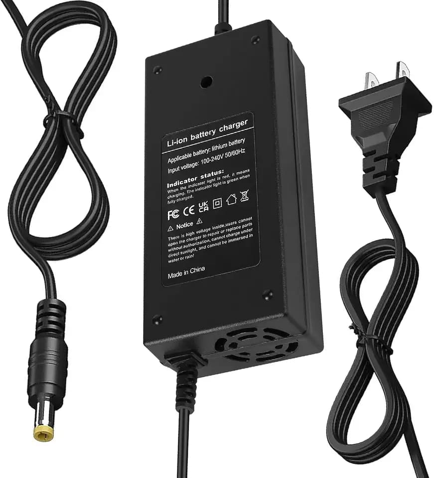 54.6V 3A Fast Quick Charger for 48V Lithium Battery DC5.5MM Jack Connector 3-Prong Inline Connector & 3pin XLR Plug