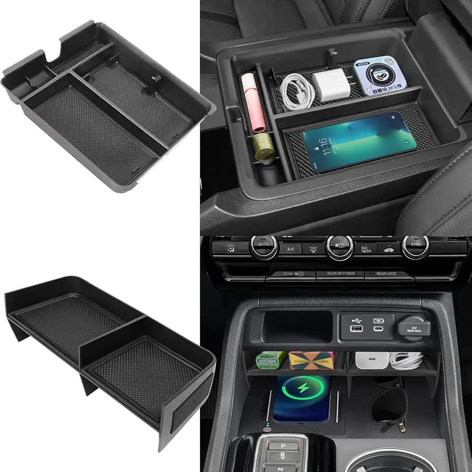 2PCS Center Console Organizer for 2023-2026 Honda Pilot/26 Passport