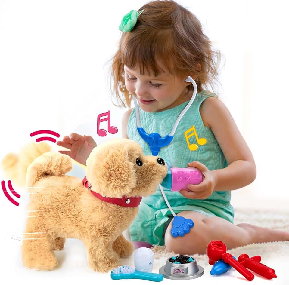Koonie Interactive Walking Plush Puppy Toy Dog with Remote Control