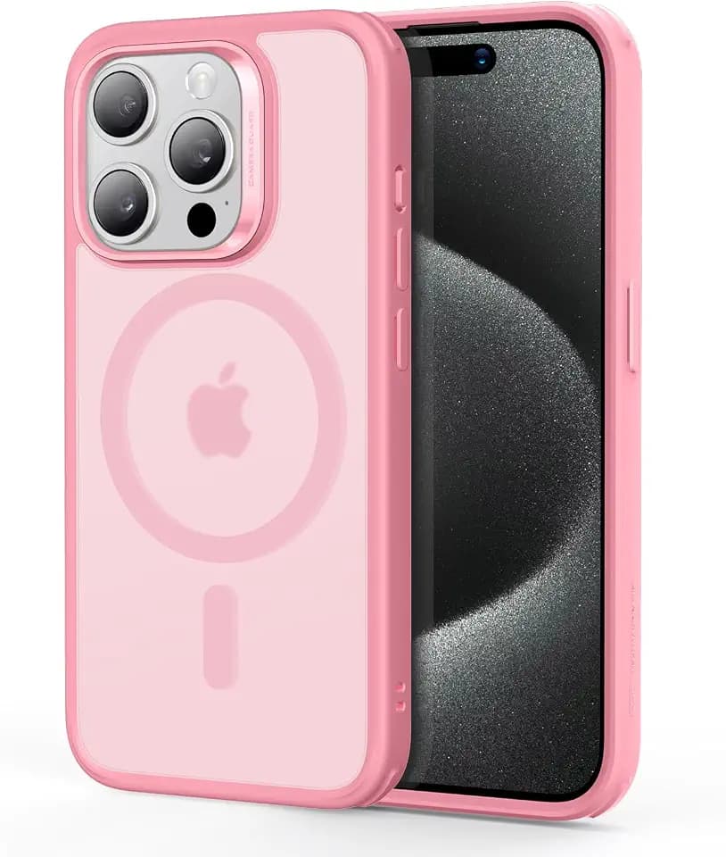ESR Classic Hybrid for iPhone 15 Pro Max Case, Frosted Pink
