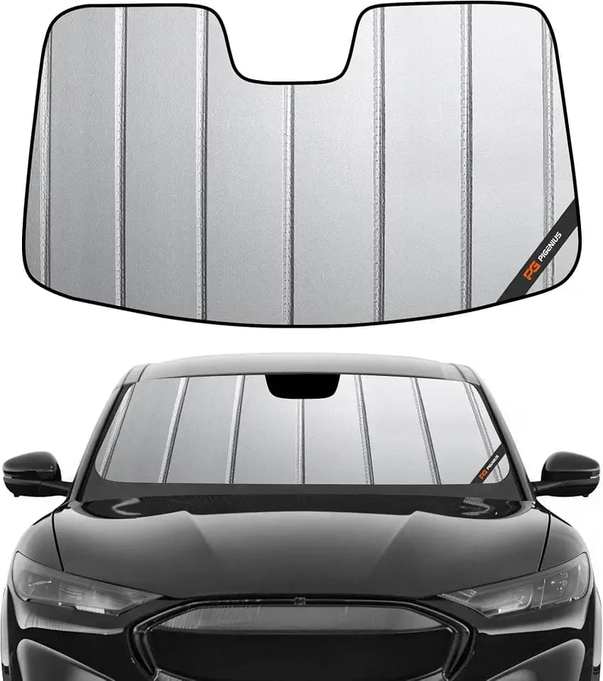 Pigenius Windshield Sunshade for Ford Mustang Mach-E 2021-2026, Front Window Sun Shade - Safeguard