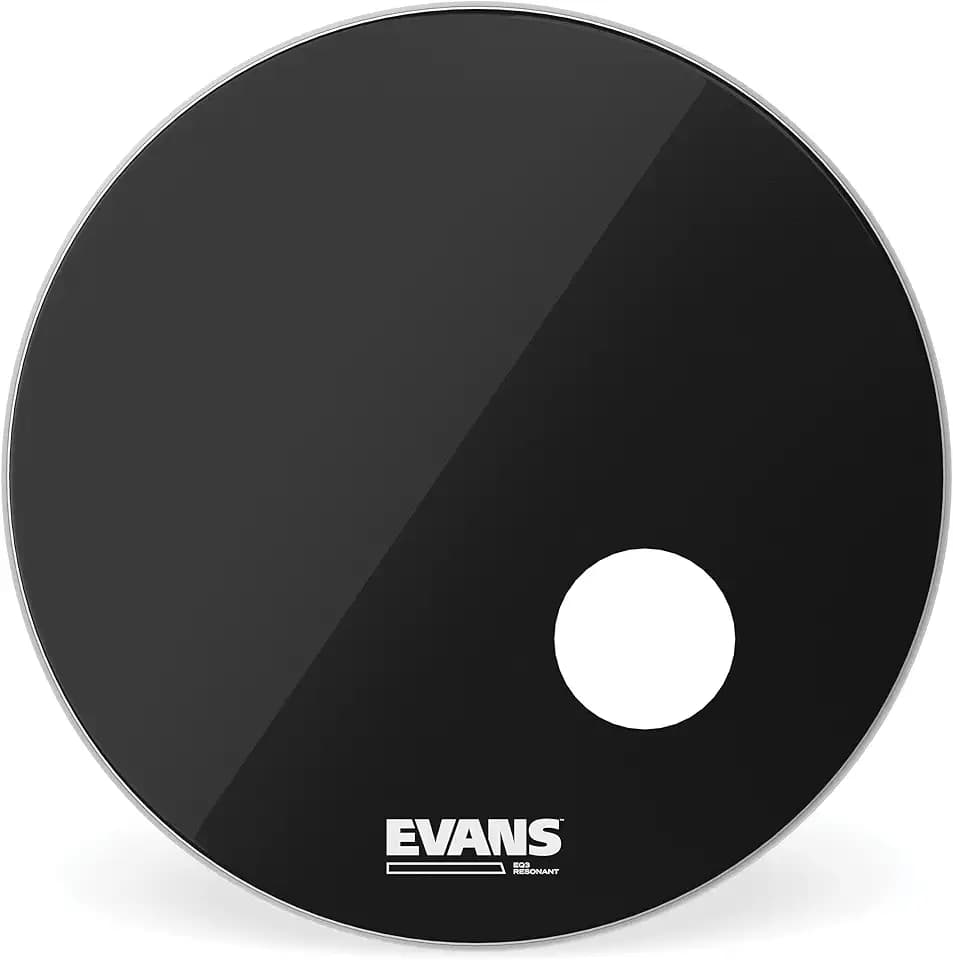Evans EQ3 Resonant Black Bass Drum Head, 22 Inch